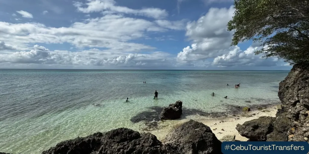 Cliff side beach in Bantayan Island in North Cebu