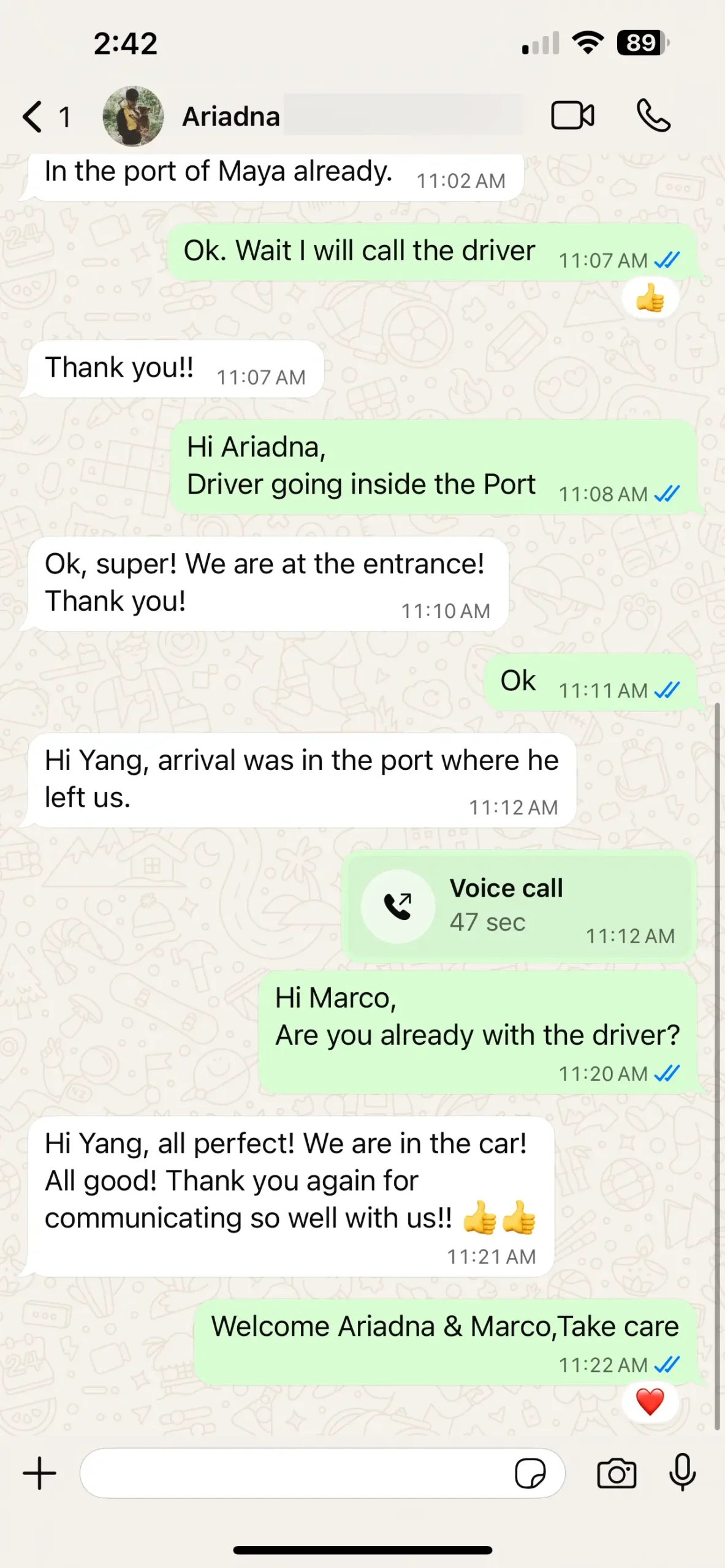 ariadna - guest testimonial for cebutouristtransfers