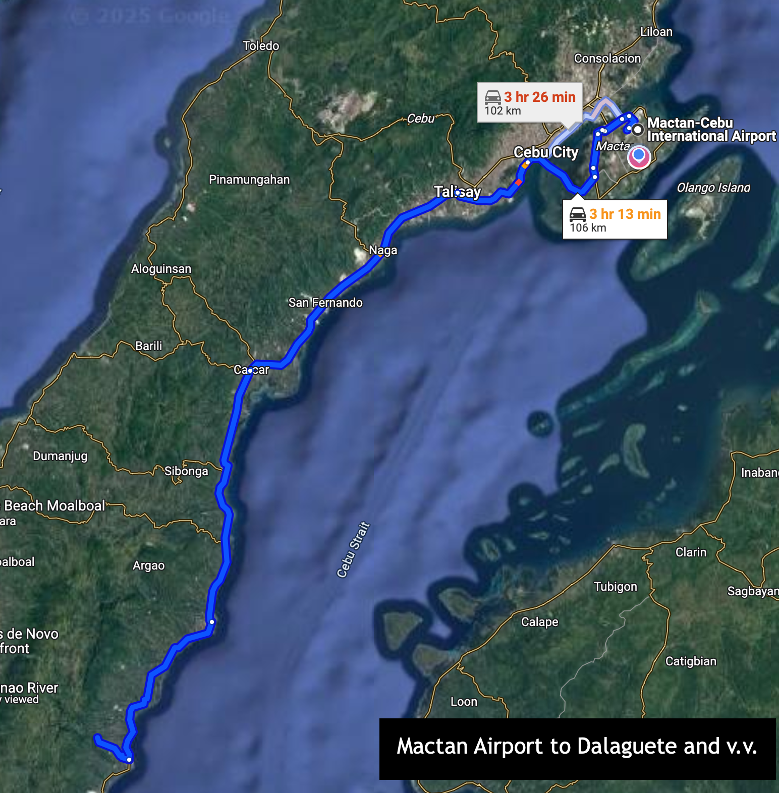 mactan airport to dalaguete