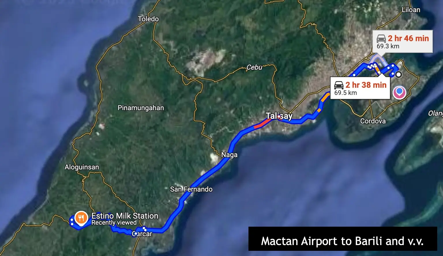 mactan cebu airport to barili transfer route