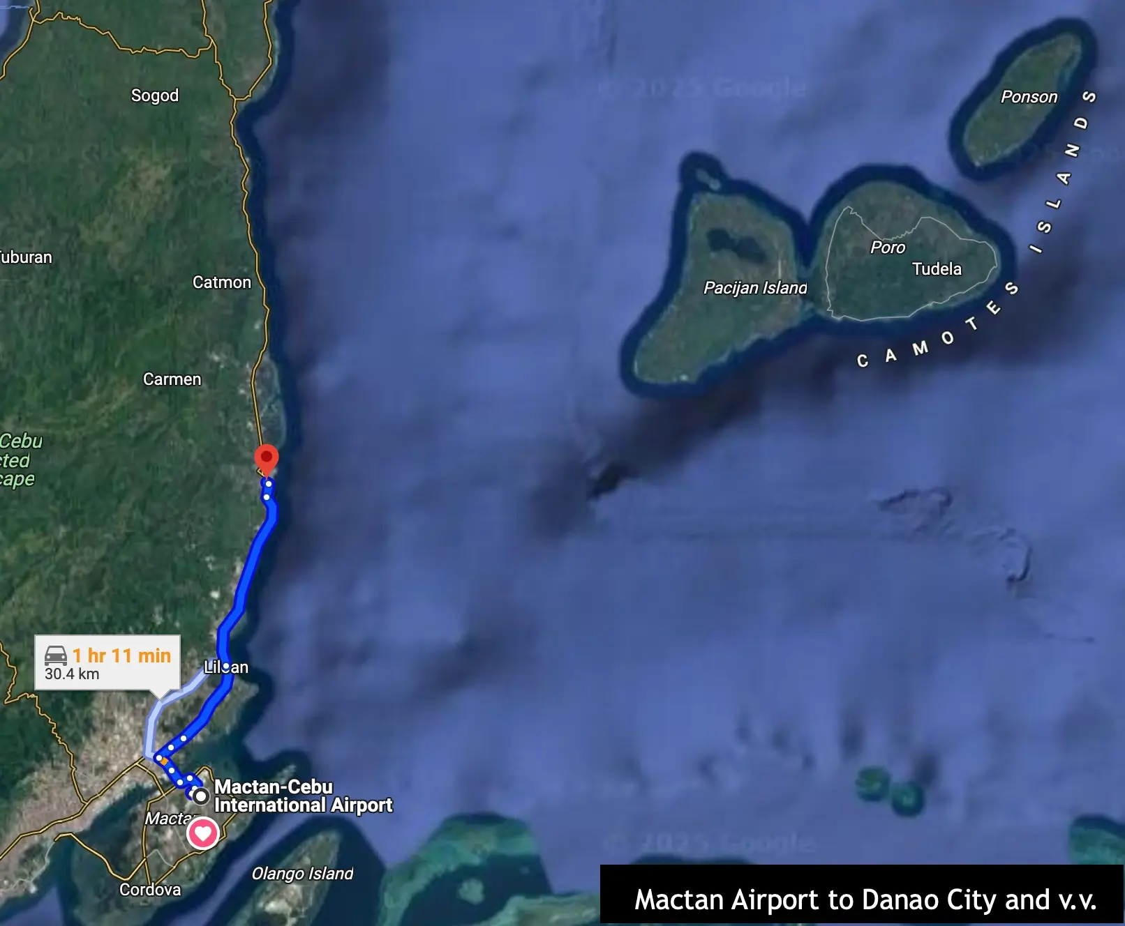 mactan cebu to danao route