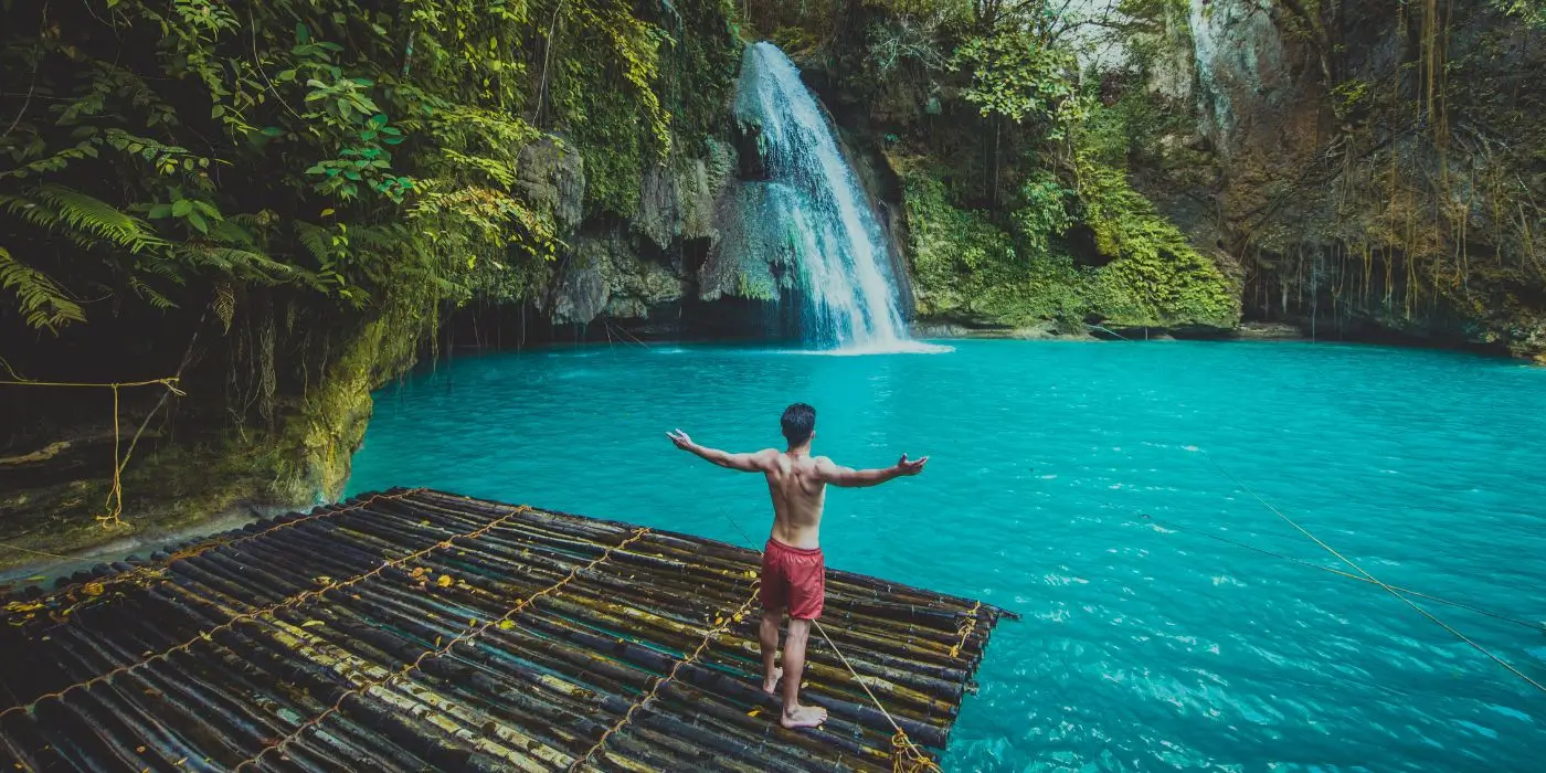 man at kawasan falls