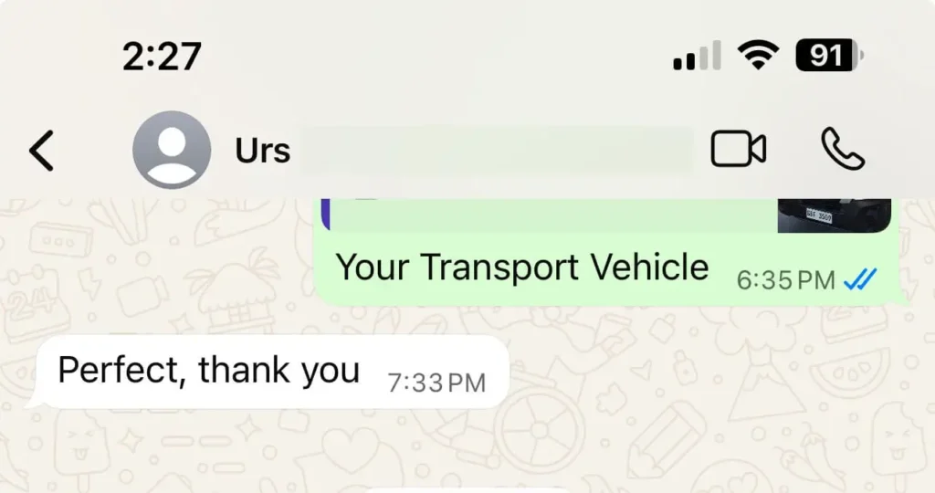 urs - guest testimonial for cebutouristtransfers